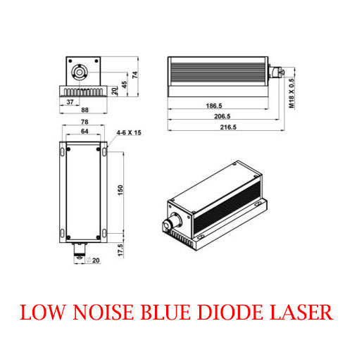 Multimode Easy Operating 465nm Low Noise Blue Laser 1000~2000mW